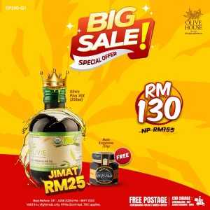 1X Olivie Plus 30X (250g) & PERCUMA 1X Madu Kyrgyzstan (50g)